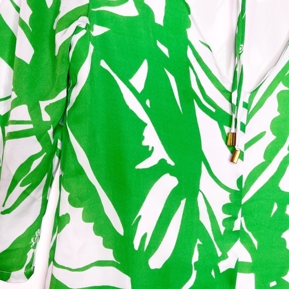 LILLY PULITZER for Target Boom Boom Palm Leaf Tie Back Dress Size XS in Green - Picture 13 of 15